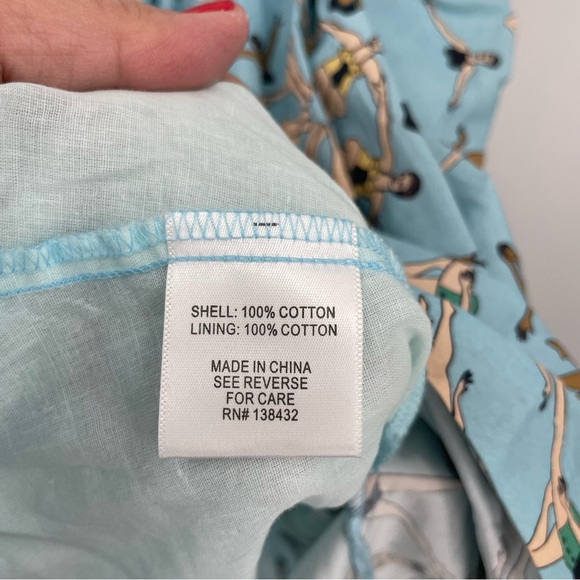 ModCloth X Dupenny optimistic effect dress synchronized Swimmers blue Sz M - Picture 9 of 10